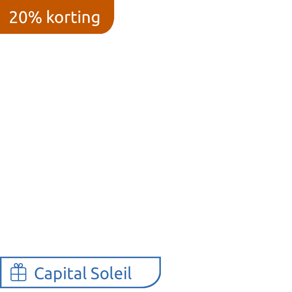 Actielabel 20 Procent Korting en Capital Soleil Cadeau