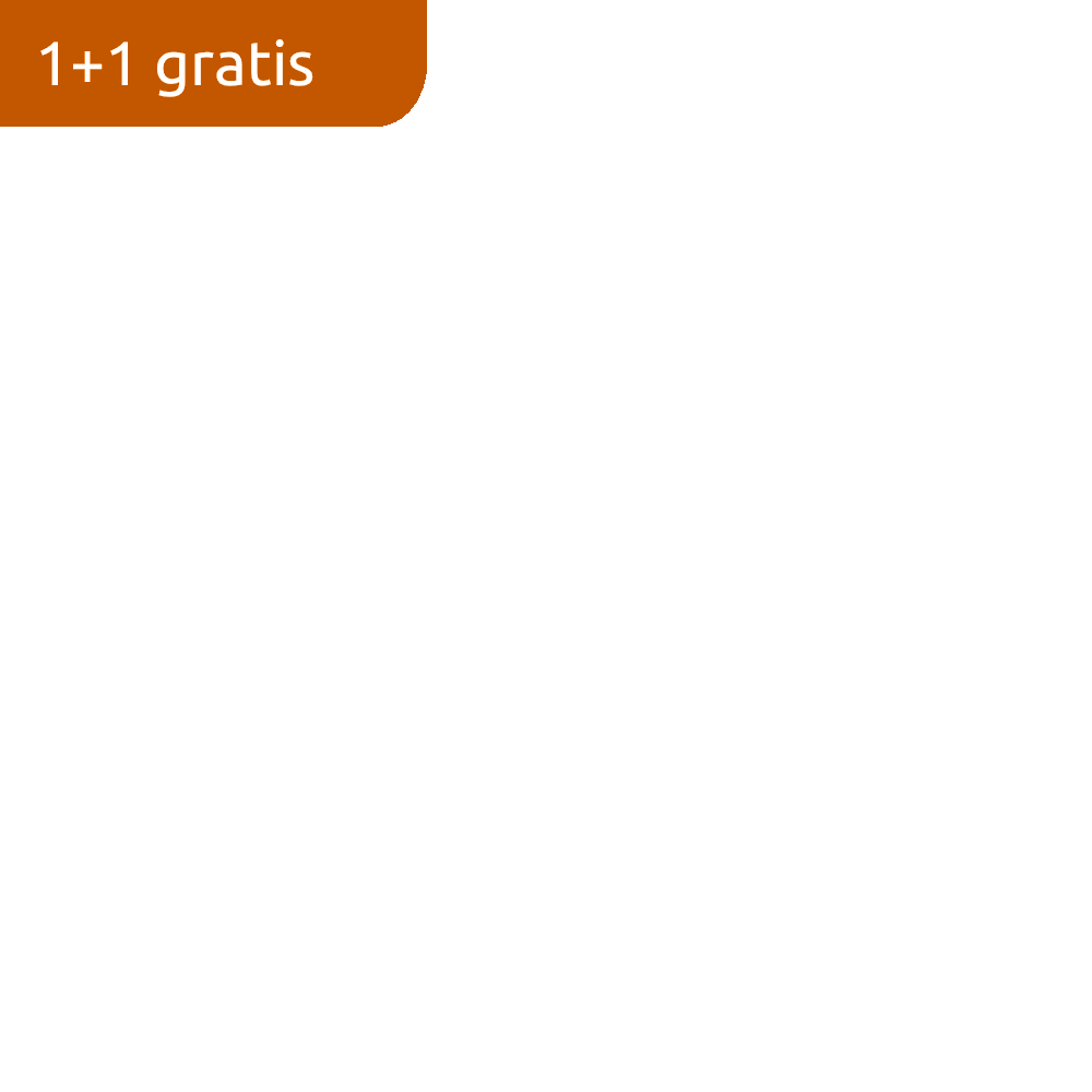 Actielabel een plus een gratis 