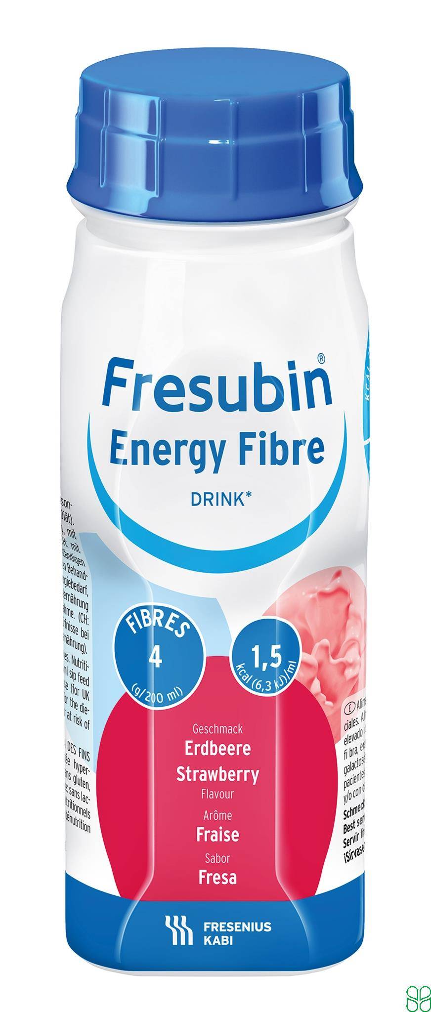 Fresubin Energy Fibre Drinkvoeding Aardbei Flesje 4x 200ml