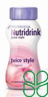 Nutridrink Juice Style Drinkvoeding Aardbei Flesje 4 x 200 ml