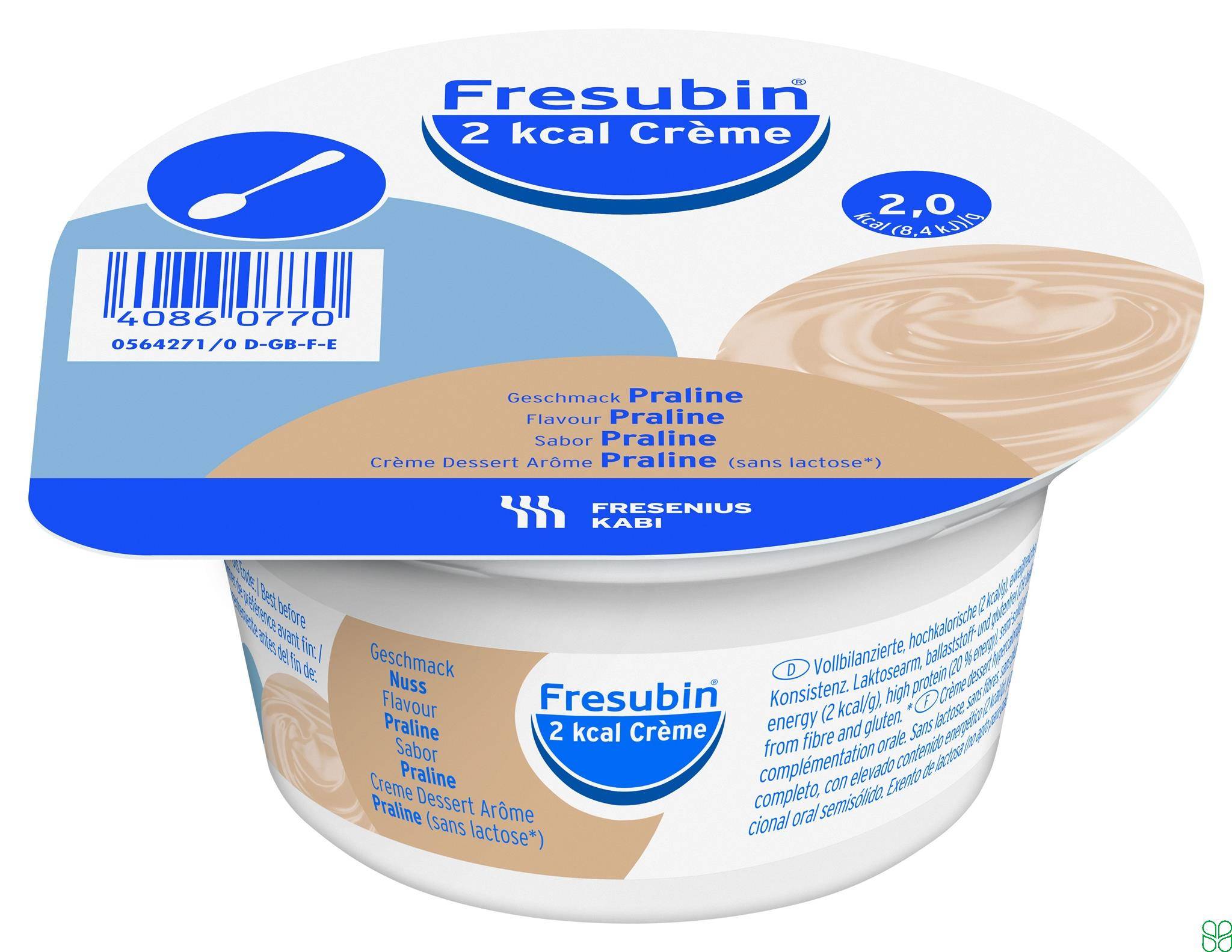 Fresubin 2 Kcal Creme Dieetvoeding Praline 4x 125g