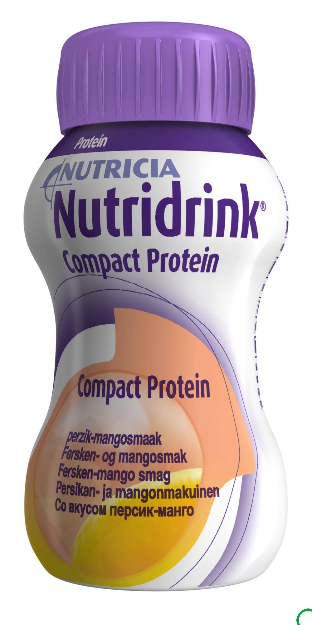 Nutridrink Compact Protein Drinkvoeding Perzik-Mango Flesje 4 x 125 ml