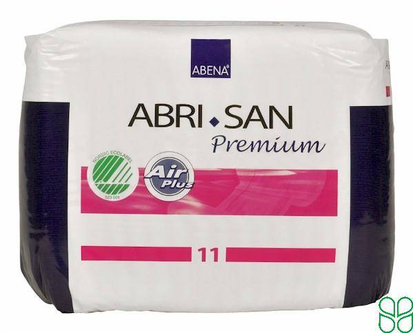 ABRI-SAN Premium 11 Inlegger Wit/Groen Eco 16 Stuks