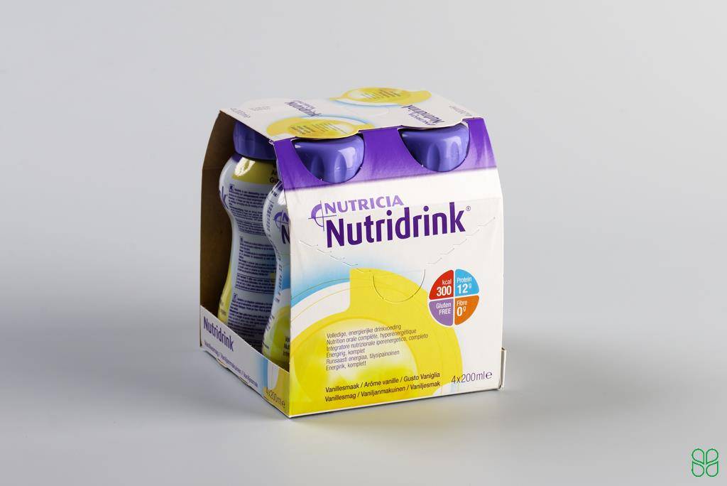 Nutridrink Drinkvoeding Vanille Flesje 4 x 200 ml
