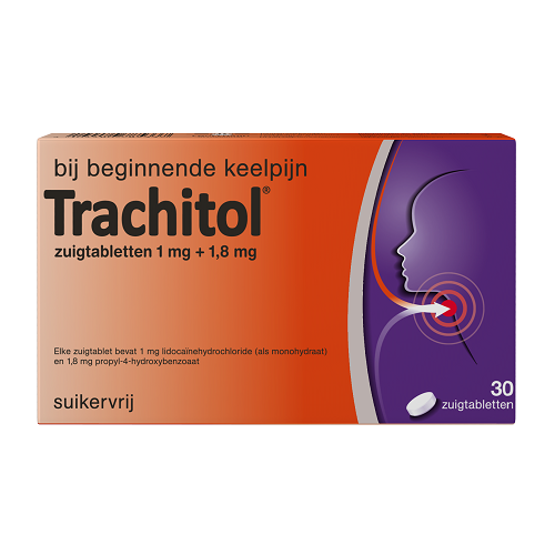 Trachitol Lidocaïne 1+1,8mg Zuigtabletten 30 stuks