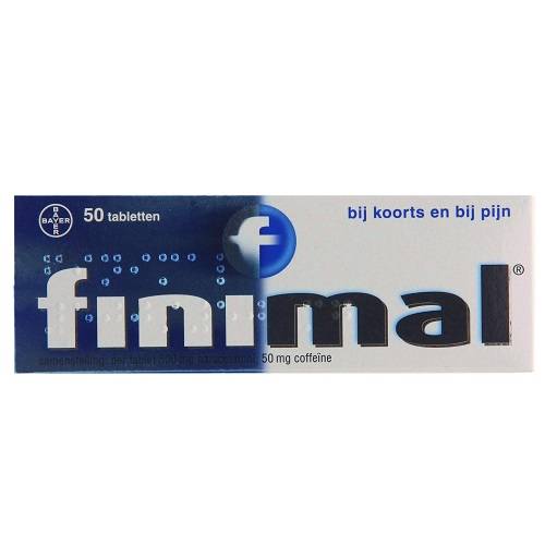 Finimal Paracetamol/Coffeine 500/50mg Tabletten 50 stuks