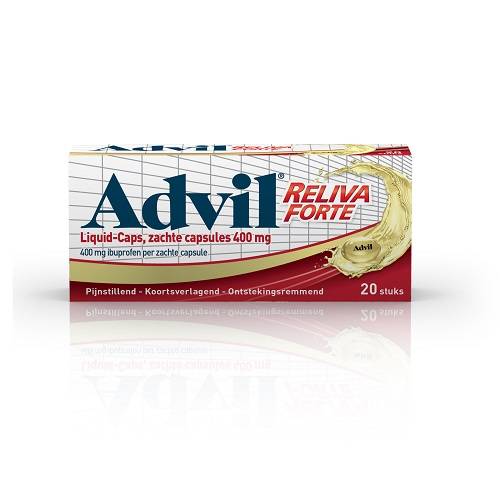Advil Reliva Forte Ibuprofen 400mg Liquid Capsules 20 stuks