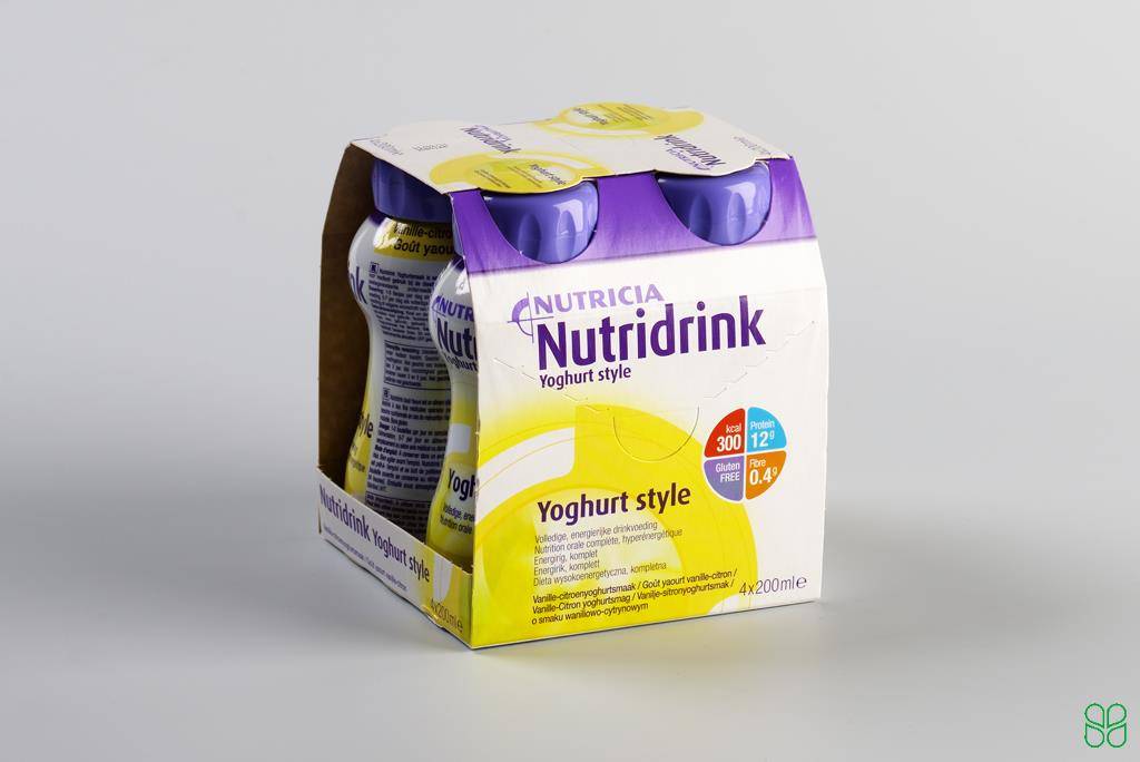 Nutridrink Yoghurt Style Drinkvoeding Vanille/Citroen Flesje 4 x 200 ml