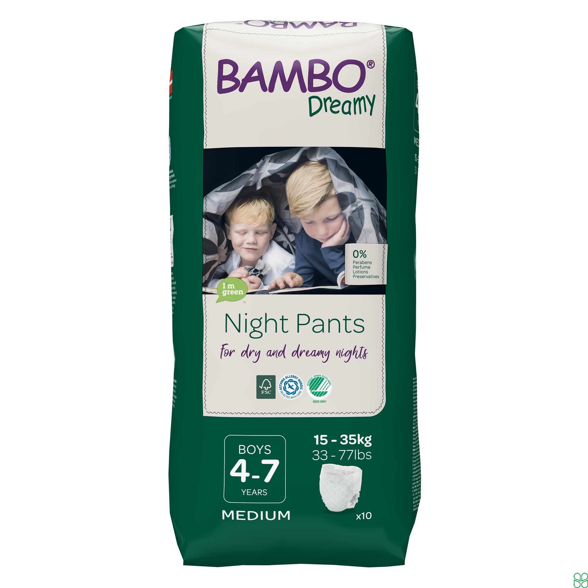 Bambo Dreamy Pants 15-35Kg Omtrek 46-80cm 4-7 Jaar Jongen Eco 10 Stuks