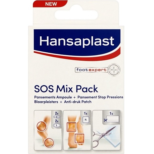 Hansaplast SOS Mix Pack Anti-Druk + Blaarpleisters 6 stuks
