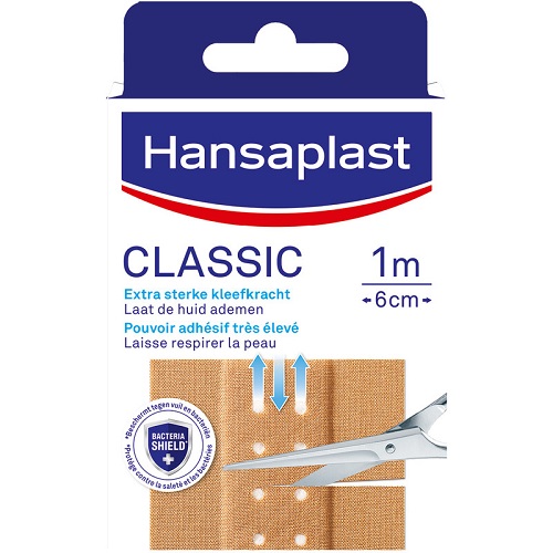 Hansaplast Classic Pleisters  1m x 6cm 1 stuk
