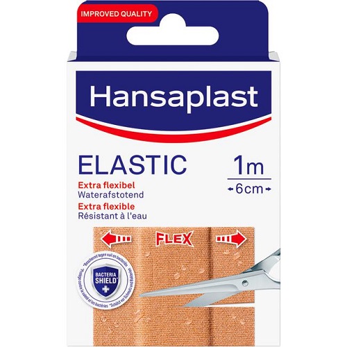 Hansaplast Elastic Pleister 1m X 6cm 1 stuk