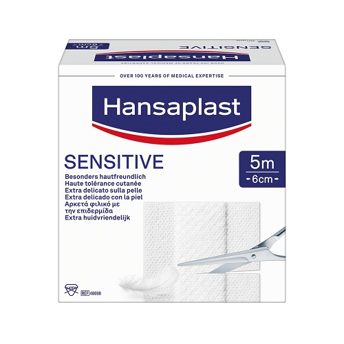 Hansaplast Sensitive Extra Huidvriendelijk Pleister 5m x 6cm 1 stuk