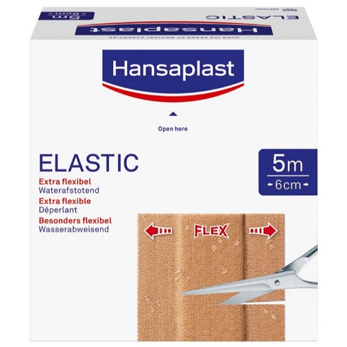 Hansaplast Elastic Extra Flexibel Pleister 5m x 6cm 1 stuk