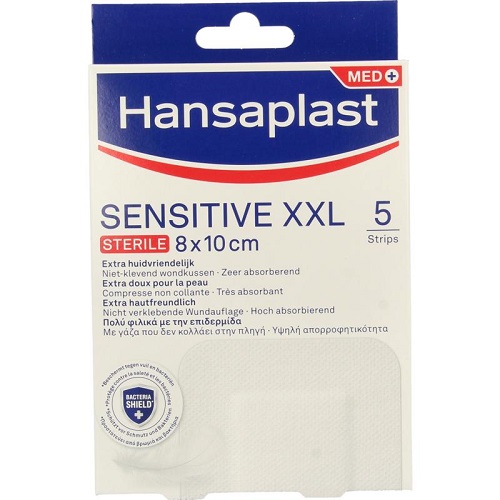 Hansaplast Sensitive XXL Strips 8 x 10cm 5 stuks