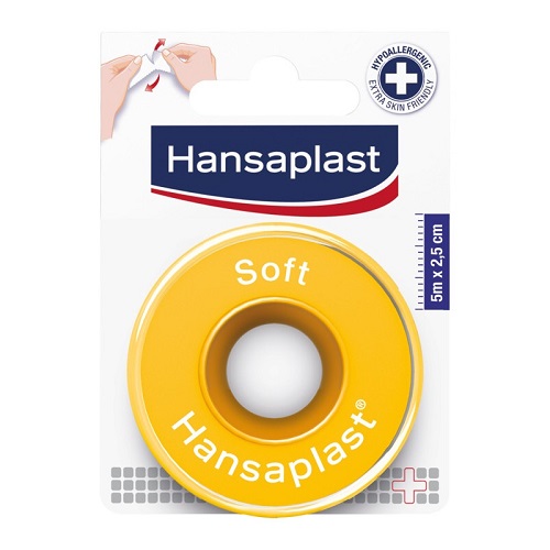 Hansaplast Soft Hechtpleister 2,5cm x 5m 1 stuk