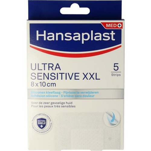 Hansaplast Ultra Sensitive XXL Strips 8 x 10cm 5 stuks