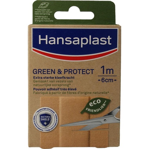 Hansaplast Green & Protect Eco Pleister 1m x 6cm 1 stuk