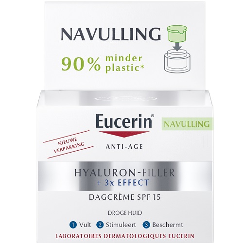 Eucerin Hyaluron-Filler 3x Effect Navulverpakking Dagcrème SPF15 50ml