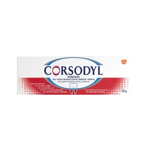Corsodyl Chloorhexidine 10mg/g Tandgel 50g