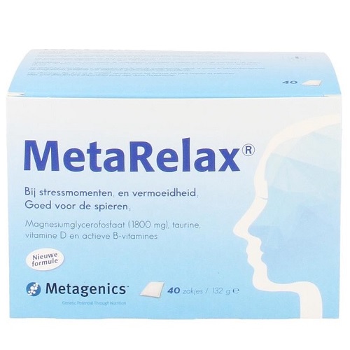 Metagenics MetaRelax Magnesiumglycerofosfaat 1800mg Sachets 40 stuks