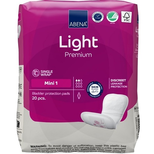 Abena Light Premium Mini 1 Inleggers 20 stuks