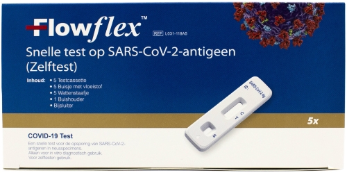 Acon Flowflex SARS CoV 2 Rapid Antigen Zelftest 5 Stuks