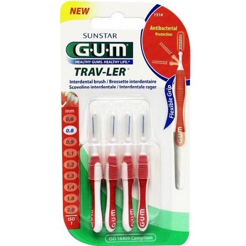 Gum Trav-Ler 0.8mm Rood Ragers 4 stuks