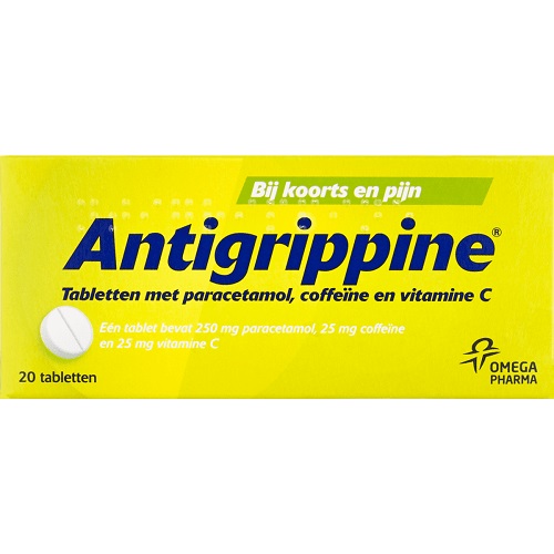 Antigrippine Vitamine C Paracetamol 250mg Tabletten 20 stuks