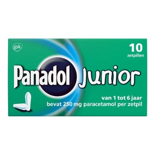 Panadol Junior Paracetamol 250mg Zetpillen 10 stuks