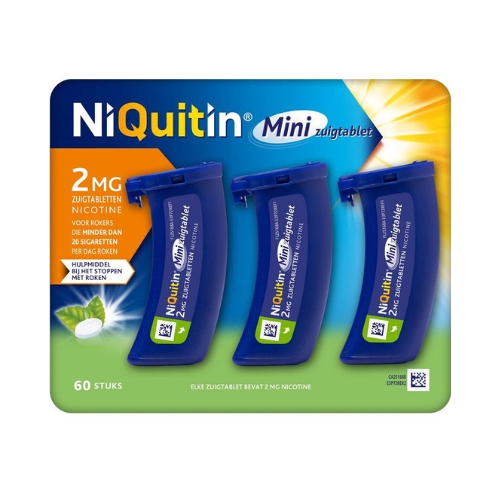 Niquitin Nicotine 2mg Mini Zuigtabletten 60 stuks