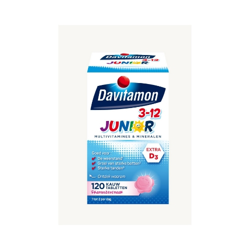 Davitamon Junior Extra Vitamine D3 Kauwtabletten 120 stuks