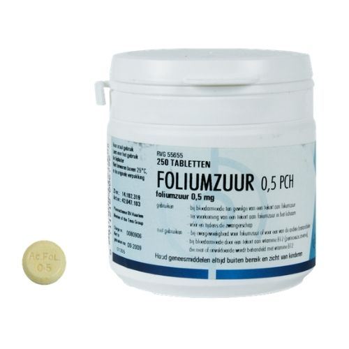 Teva Foliumzuur 0,5mg Tabletten 250 stuks