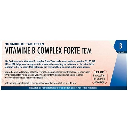 Teva Vitamine B Complex Forte Tabletten 30 stuks