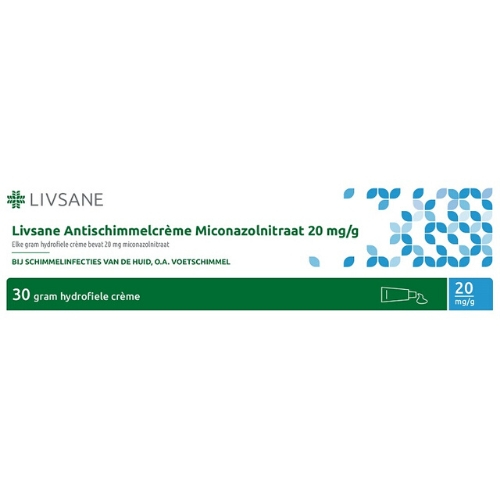 Livsane AntiSchimmelcreme Miconazolnitraat 20mg/g 30gr 