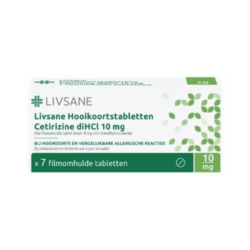Livsane Cetirizine diHCl 10mg tabletten 7 stuks