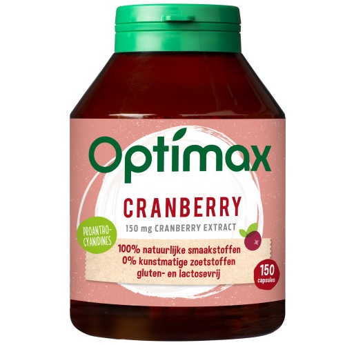 Optimax Cranberry 150mg Capsules 150 stuks