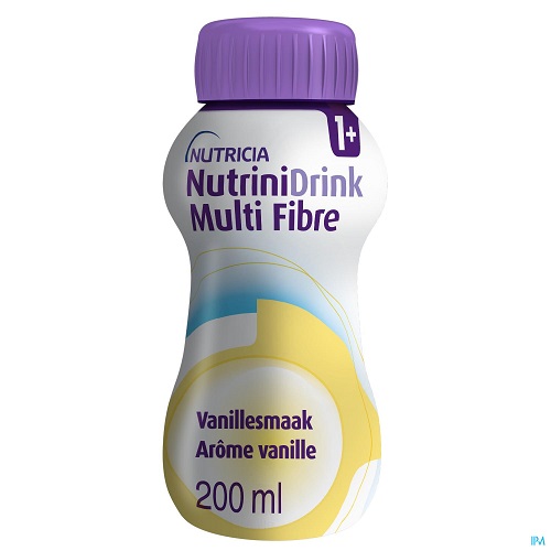 Nutridrink Multi Fibre Drinkvoeding Vanille Flesje 4 x 200 ml