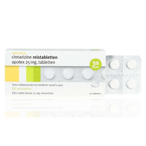 Apotex Cinnarizine 25mg Tabletten 30 stuks