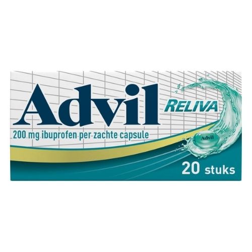 Advil Reliva Ibuprofen 200mg Zachte Capsules 20 stuks