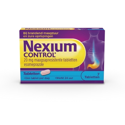 Nexium Control 20mg Maagsapresistente Tabletten 7 stuks 