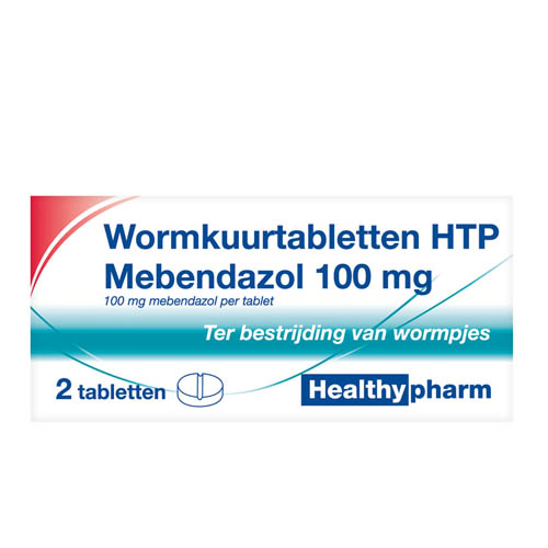 Healthypharm Mebendazol 100mg Wormkuurtabletten 2 stuks
