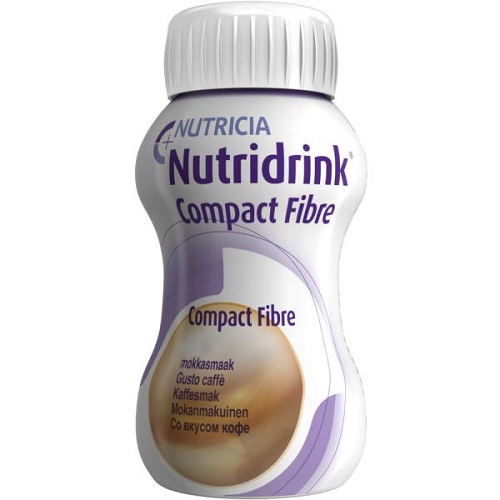 Nutridrink Compact Fibre Drinkvoeding Mokka Flesje 4 x 125 ml