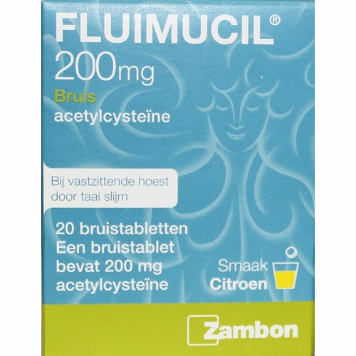 Zambon Fluimucil Acetylcysteïne 200mg Bruistabletten 20 stuks