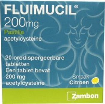 Zambon Fluimucil Acetylcysteïne 200mg Tabletten 20 stuks