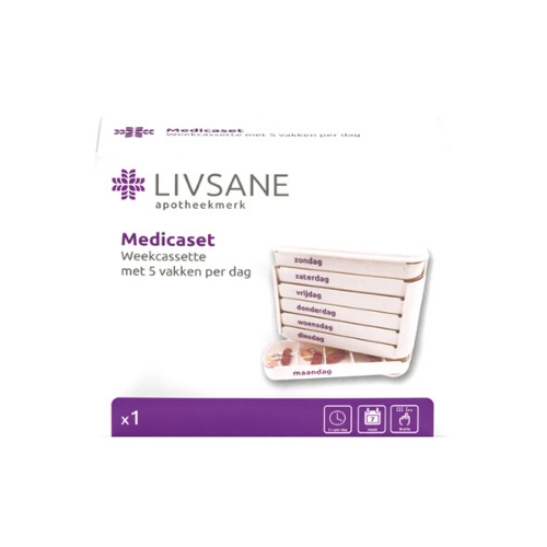 Livsane Medicaset Weekcassette 5-Vaks Braille 1 stuk