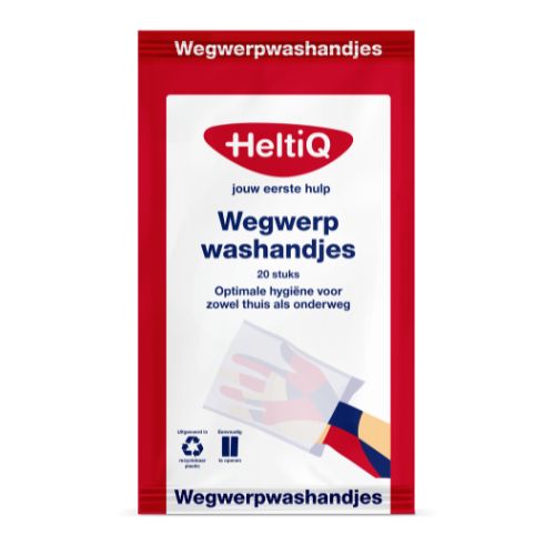 HeltiQ Wegwerpwashandjes, 1 zak 20 stuks