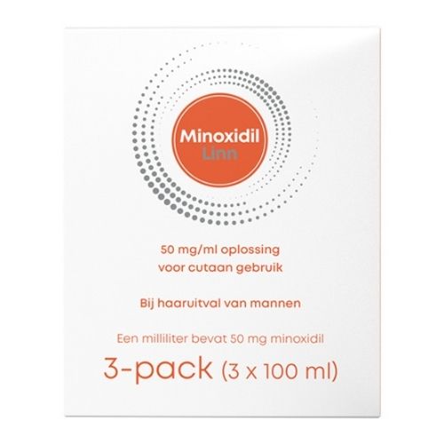 Minoxidil Linn oplossing v cutaan gebruik 50mg/ml 3 flacon 100ml