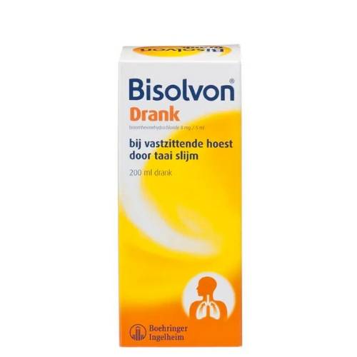 Bisolvon Hoestdrank Broomhexinehydrochloride 8mg/5ml 200ml 