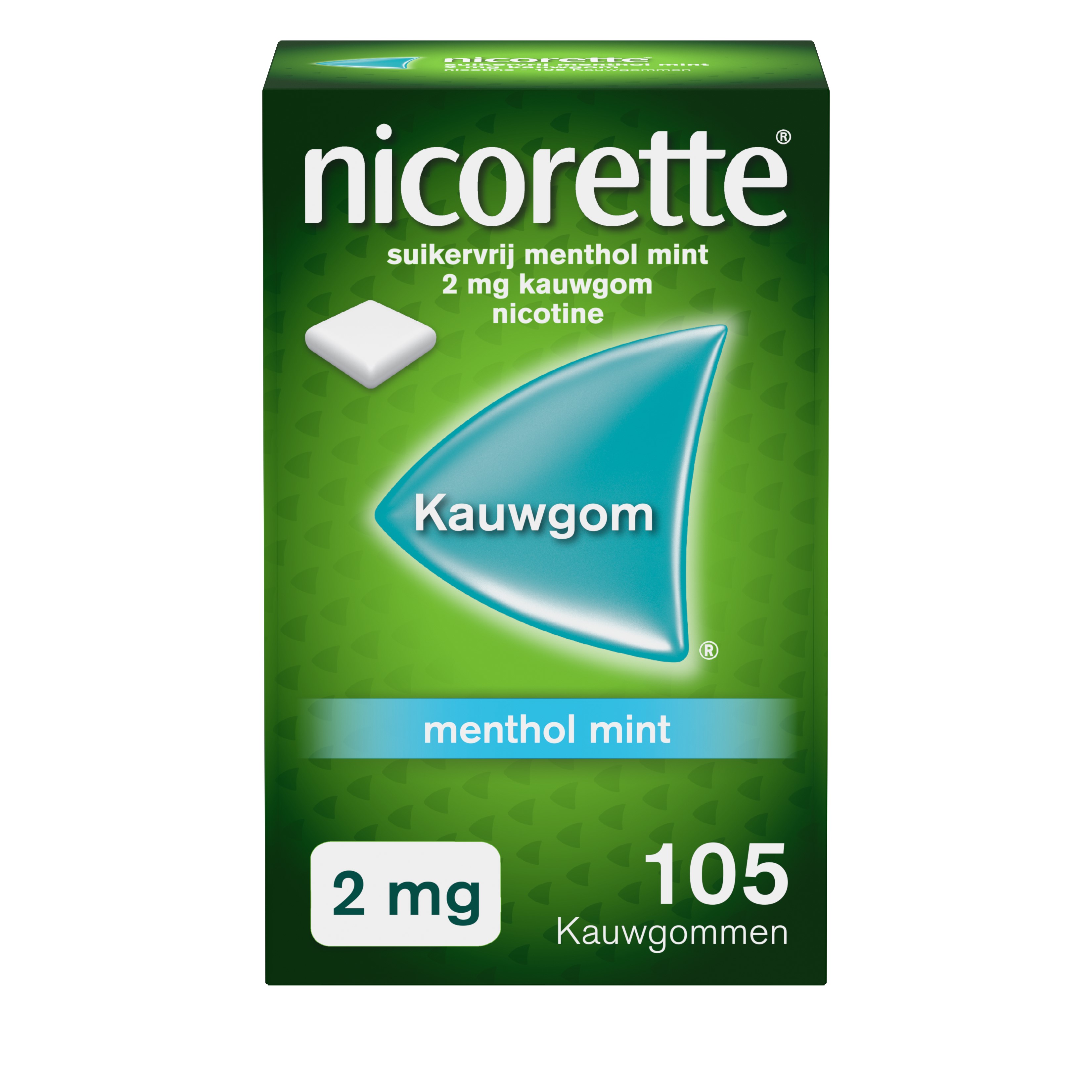 Nicorette Kauwgom Methol Mint 2mg 105 stuks